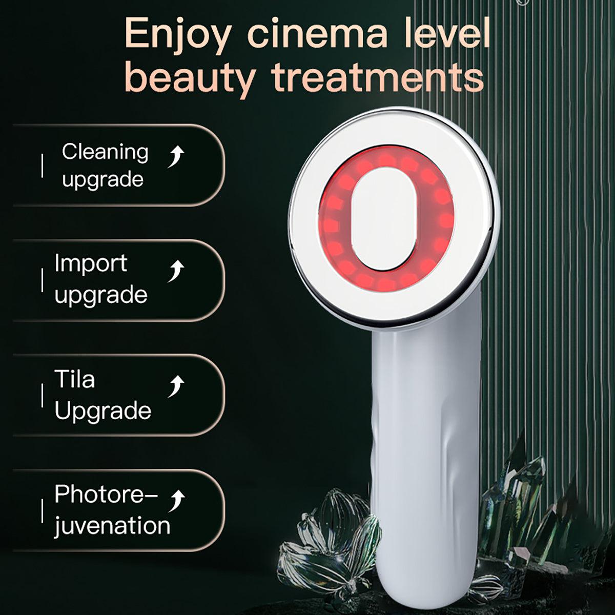 SQ133 เครื่อง RF และ EMS ดูแลผิวกาย พร้อมแสงสีแดงและความร้อนปรับได้