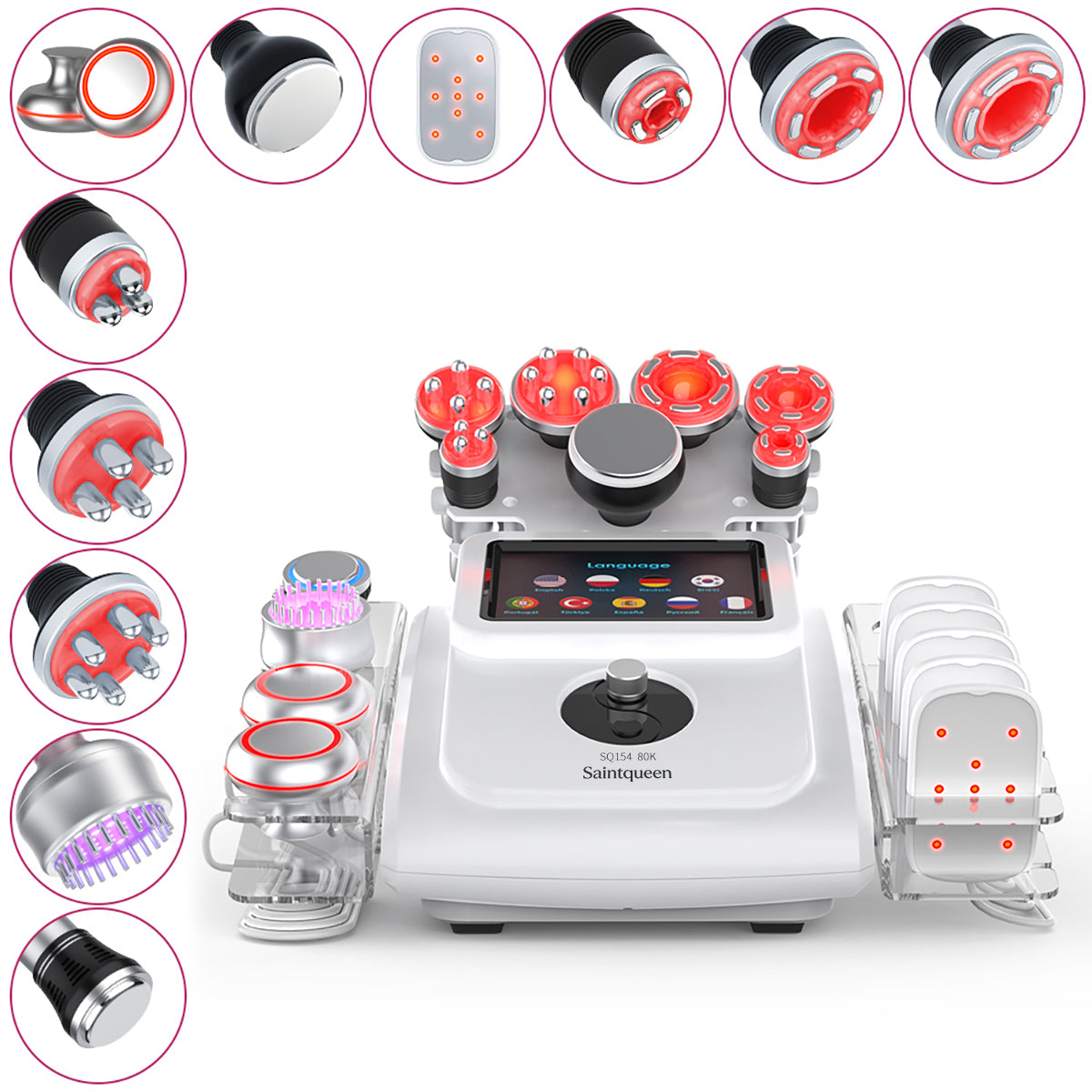 SQ154A Max เครื่องคาวิเทชันอัลตราโซนิก 80K และ RF แบบ 11-in-1 พร้อมแผ่นเลเซอร์ รูปสินค้าหลัก