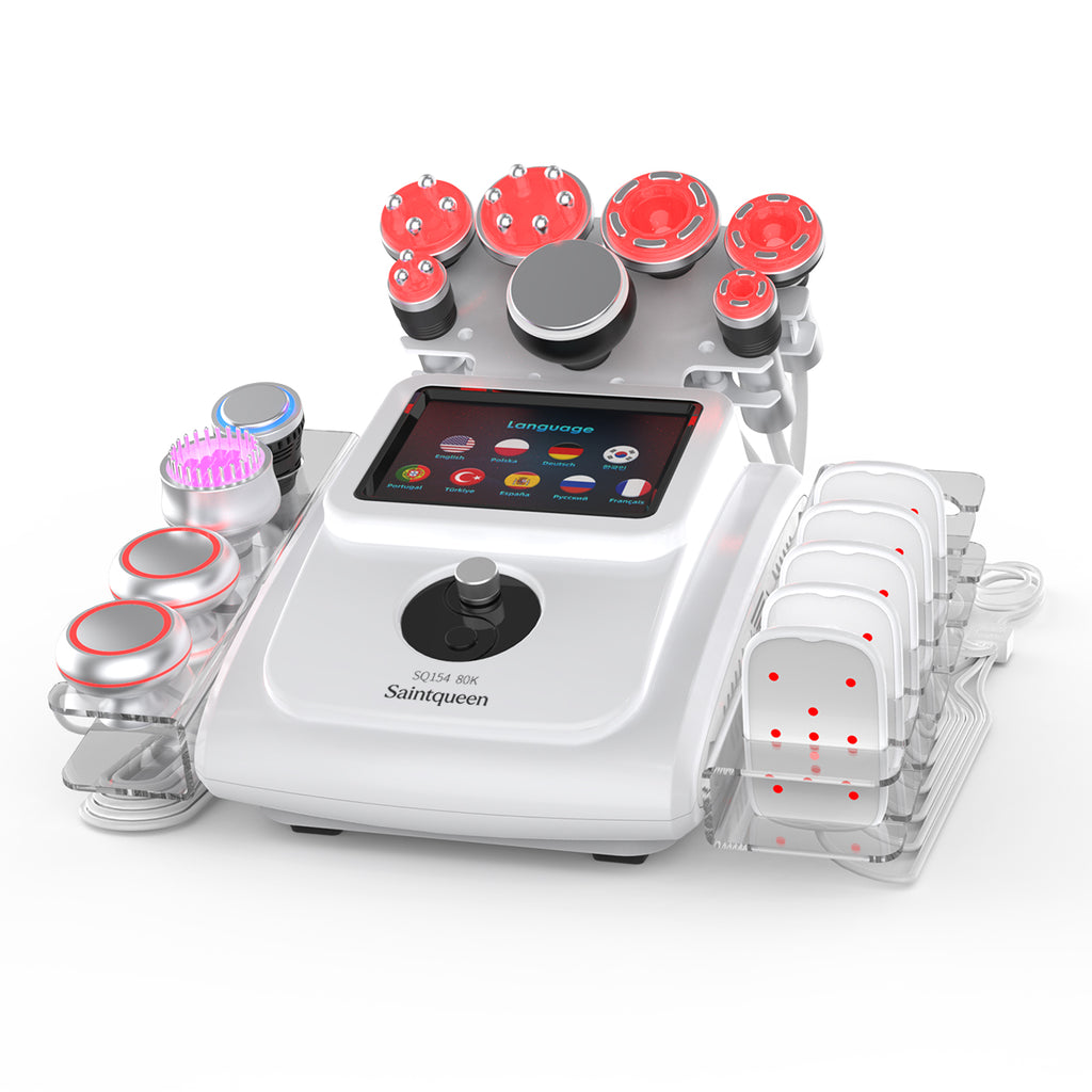 SQ154A Max เครื่องคาวิเทชันอัลตราโซนิก 80K และ RF แบบ 11-in-1 พร้อมแผ่นเลเซอร์