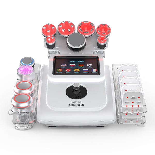 SQ154B Max เครื่องคาวิเทชันอัลตราโซนิก 80K และ RF แบบ 11-in-1 พร้อมแผ่นเลเซอร์ + ไมโครเคอร์เรนต์
