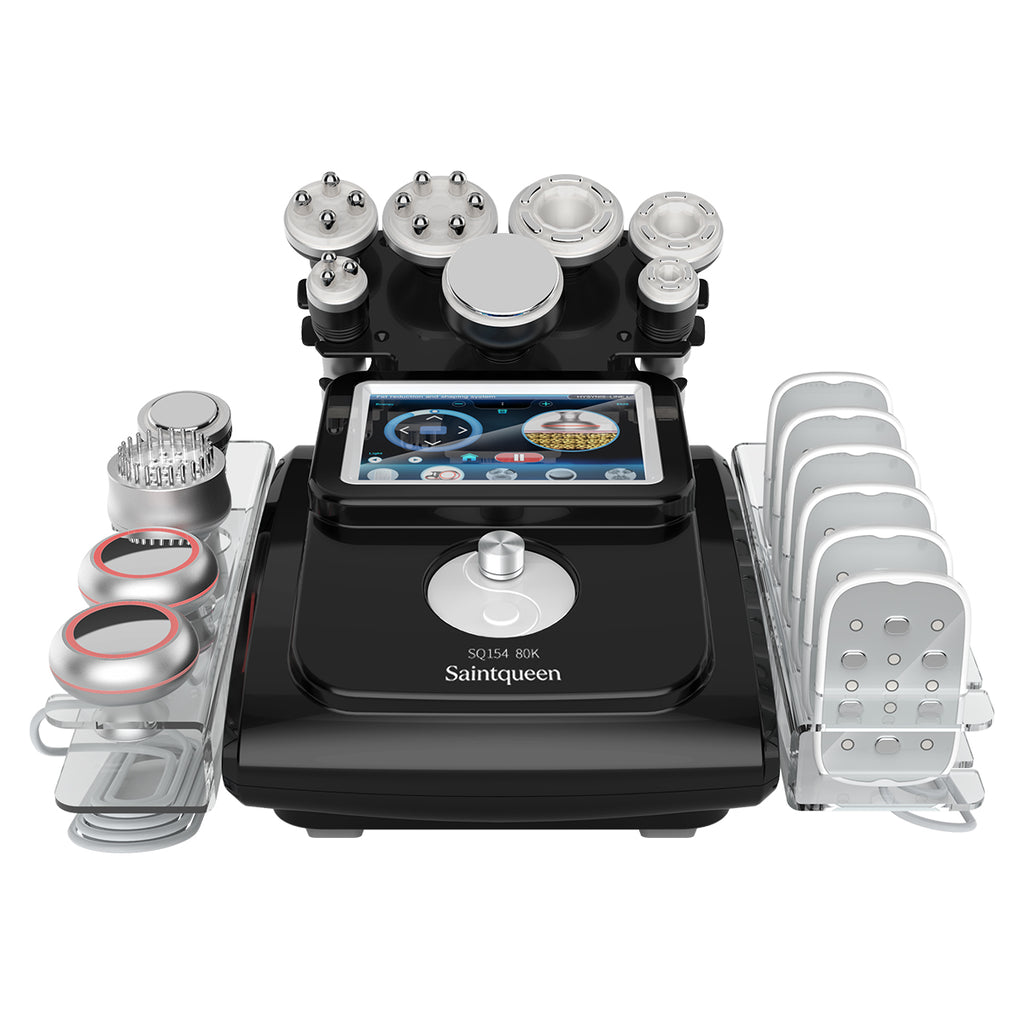 SQ154D Max เครื่องคาวิเทชันอัลตราโซนิก 80K และ RF แบบ 11-in-1 พร้อมแผ่นเลเซอร์ + ไมโครเคอร์เรนต์