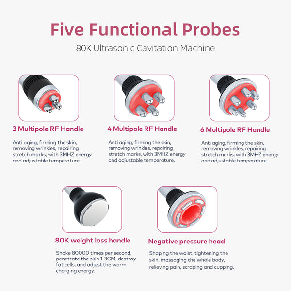 SQ149 Pro เครื่องคาวิเทชันอัลตราโซนิก 80K และ RF แบบ 5-in-1