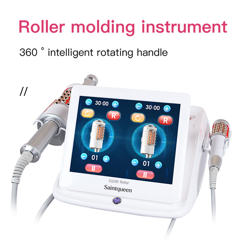 SQ160A เครื่องลูกกลิ้งบอลหมุนภายใน 360° นวดกดและสั่นระดับไมโครสำหรับดูแลรูปร่างและใบหน้า พร้อม LED เพื่อดูแลการไหลเวียนน้ำเหลืองและผิวดูเรียบเนียน
