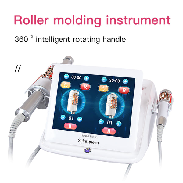 SQ160A เครื่องลูกกลิ้งบอลหมุนภายใน 360° นวดกดและสั่นระดับไมโครสำหรับดูแลรูปร่างและใบหน้า พร้อม LED เพื่อดูแลการไหลเวียนน้ำเหลืองและผิวดูเรียบเนียน