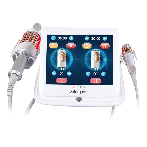 SQ160A เครื่องลูกกลิ้งบอลหมุนภายใน 360° นวดกดและสั่นระดับไมโครสำหรับดูแลรูปร่างและใบหน้า พร้อม LED เพื่อดูแลการไหลเวียนน้ำเหลืองและผิวดูเรียบเนียน