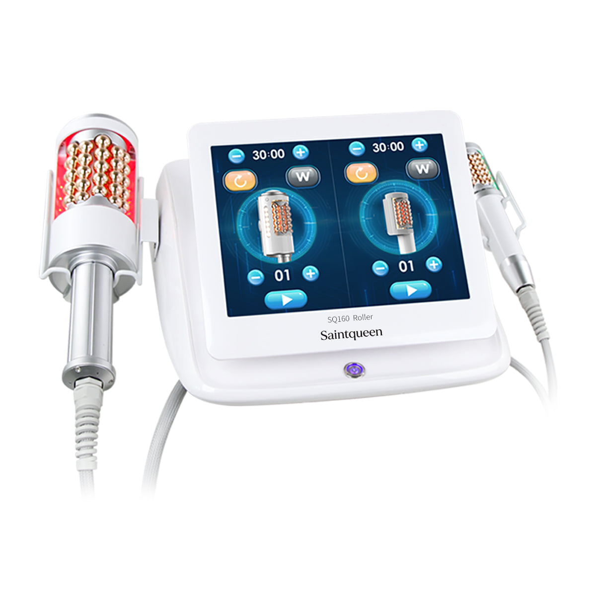 SQ160A เครื่องลูกกลิ้งบอลหมุนภายใน 360° นวดกดและสั่นระดับไมโครสำหรับดูแลรูปร่างและใบหน้า พร้อม LED เพื่อดูแลการไหลเวียนน้ำเหลืองและผิวดูเรียบเนียน