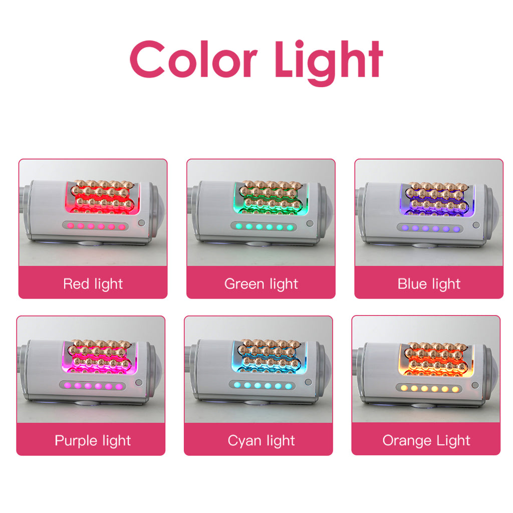 SQ160A เครื่องลูกกลิ้งบอลหมุนภายใน 360° นวดกดและสั่นระดับไมโครสำหรับดูแลรูปร่างและใบหน้า พร้อม LED เพื่อดูแลการไหลเวียนน้ำเหลืองและผิวดูเรียบเนียน