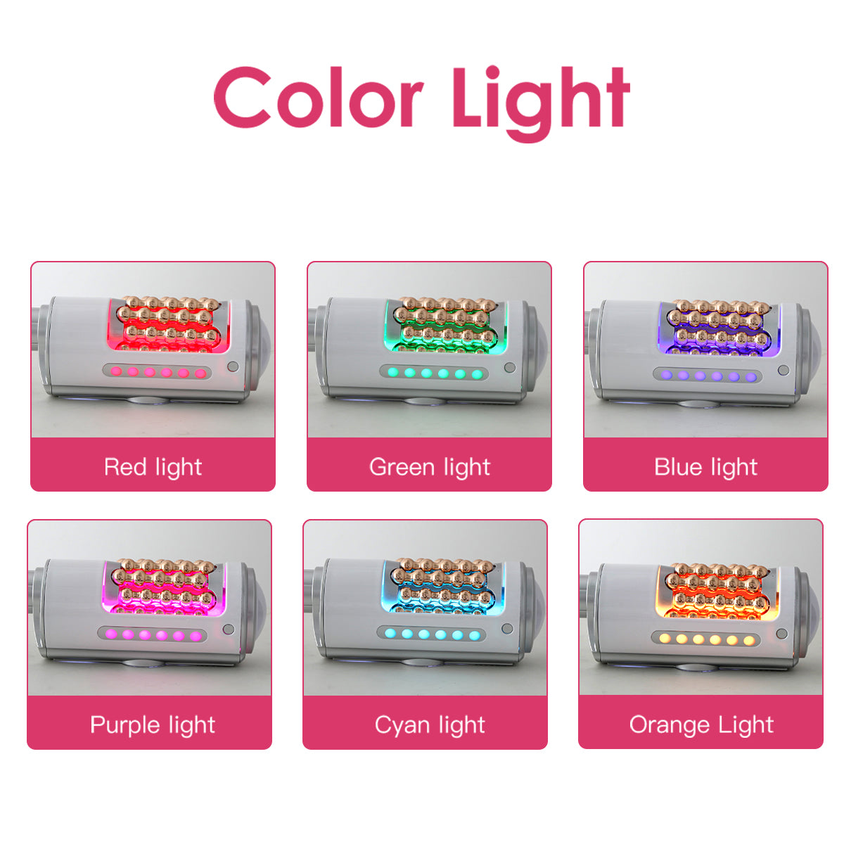 SQ160A เครื่องลูกกลิ้งบอลหมุนภายใน 360° นวดกดและสั่นระดับไมโครสำหรับดูแลรูปร่างและใบหน้า พร้อม LED เพื่อดูแลการไหลเวียนน้ำเหลืองและผิวดูเรียบเนียน