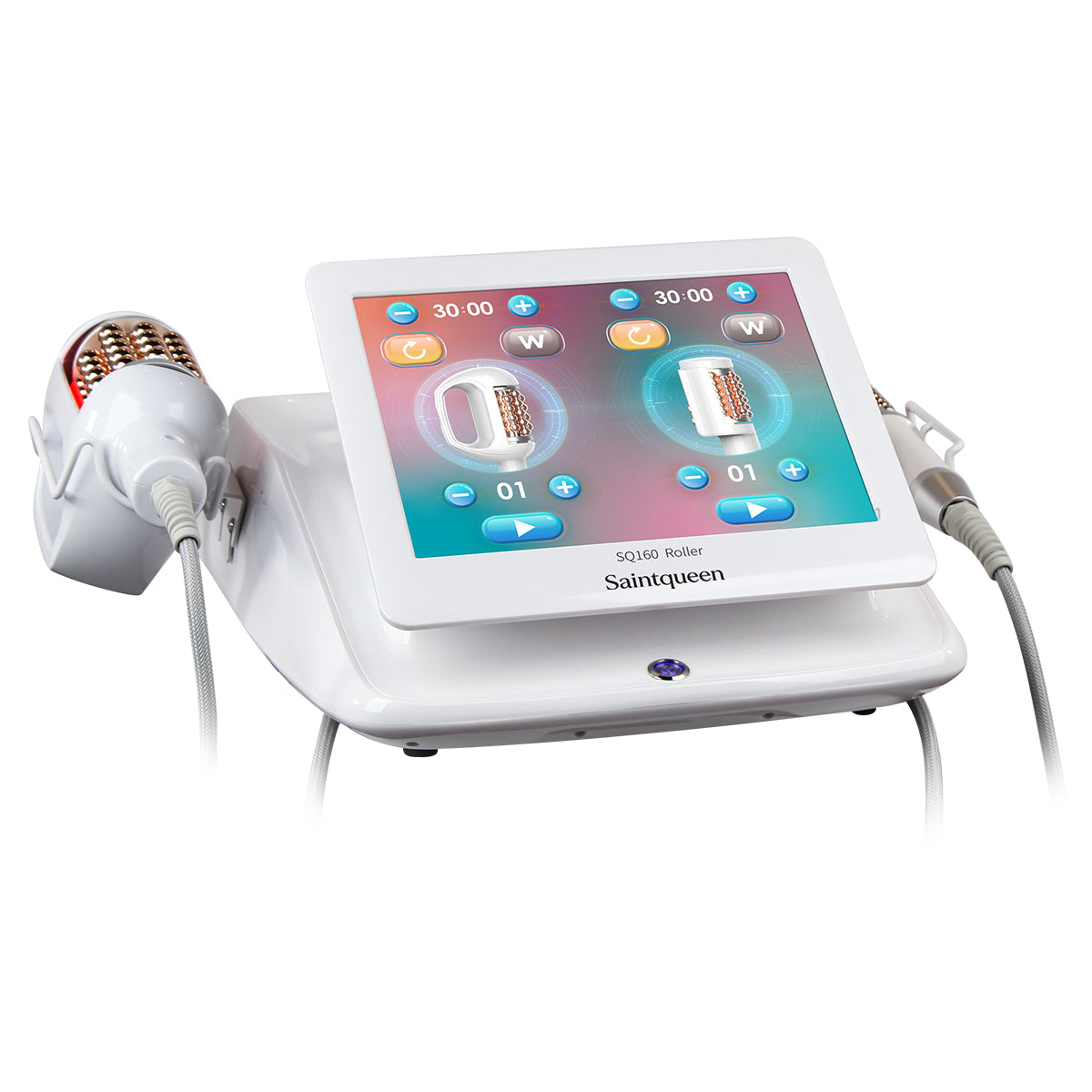SQ160B เครื่องลูกกลิ้งบอลหมุนภายใน 360° นวดกดและสั่นระดับไมโครสำหรับดูแลรูปร่างและใบหน้า พร้อมหัวคู่ เพื่อดูแลการไหลเวียนน้ำเหลืองและผิวดูเรียบเนียนกระชับ