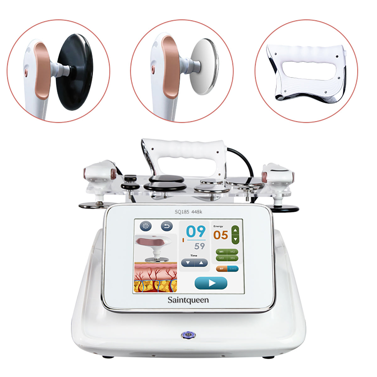 SQ185 เครื่อง RF 448 kHz เพื่อความงาม พร้อมหัว CAP และ RES