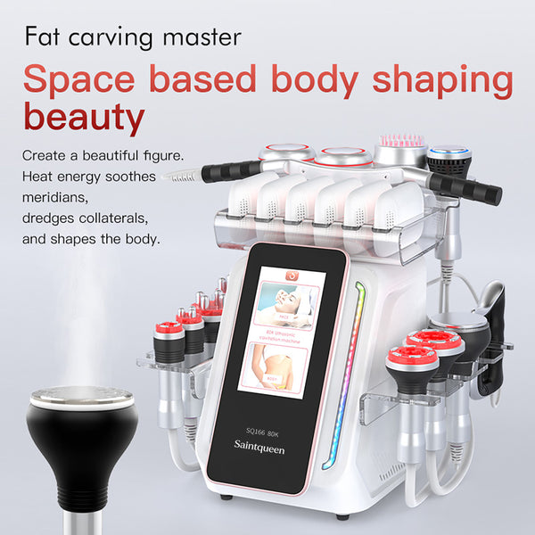 SQ166 Ultra เครื่องคาวิเทชันอัลตราโซนิก 80K และ RF แบบ 13-in-1 พร้อมแผ่นเลเซอร์