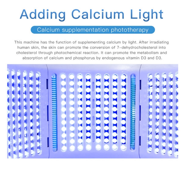 SQ2 เครื่องดูแลผิวหน้าและผิวกายด้วยแสง LED PDT แบบพับได้ 264 ดวง 7 สี พร้อมโหมด Calcium Light และแสงระดับต่ำ LLLT