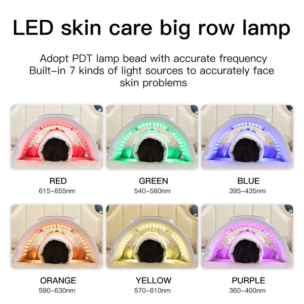 SQ2 เครื่องดูแลผิวหน้าและผิวกายด้วยแสง LED PDT แบบพับได้ 264 ดวง 7 สี พร้อมโหมด Calcium Light และแสงระดับต่ำ LLLT