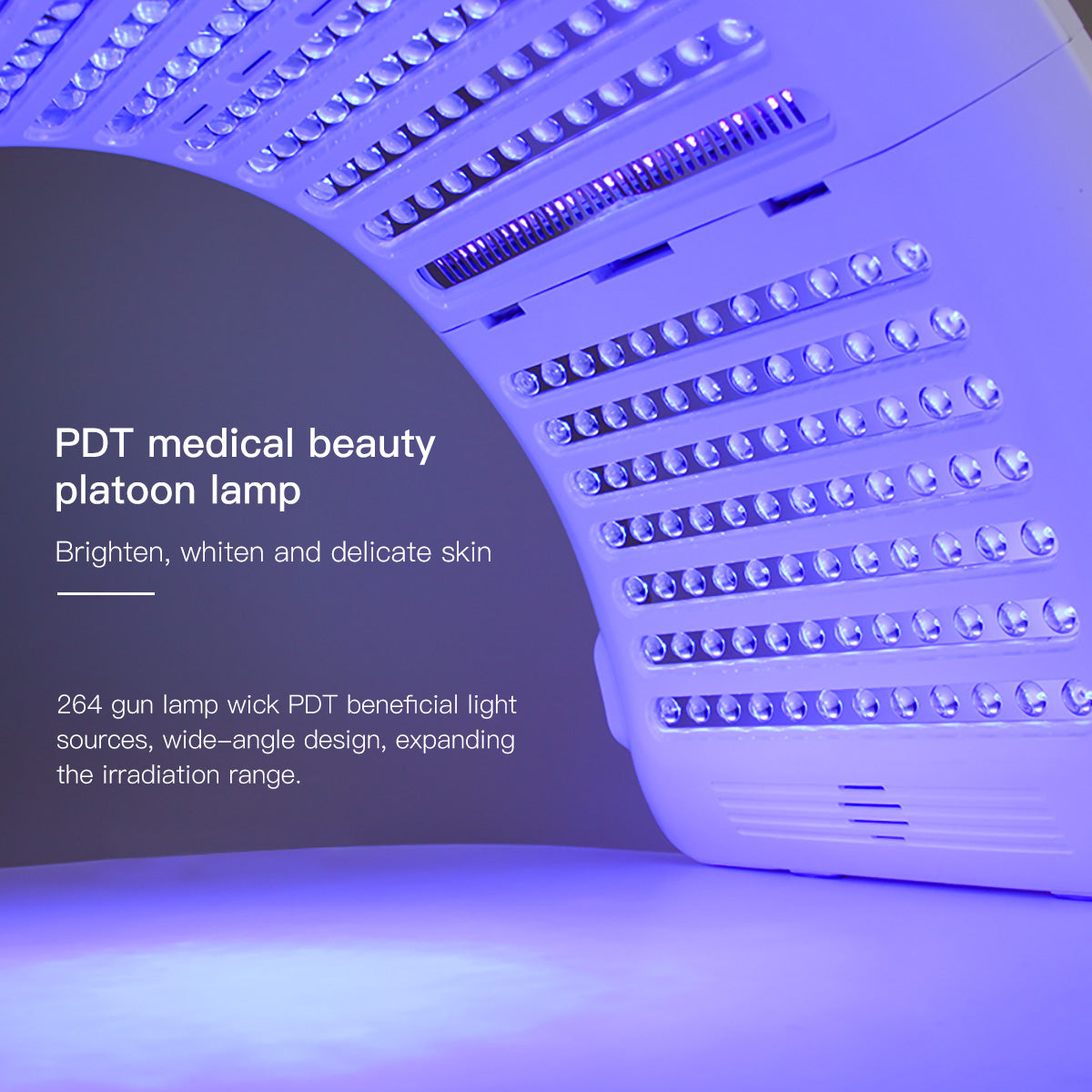 SQ2 เครื่องดูแลผิวหน้าและผิวกายด้วยแสง LED PDT แบบพับได้ 264 ดวง 7 สี พร้อมโหมด Calcium Light และแสงระดับต่ำ LLLT