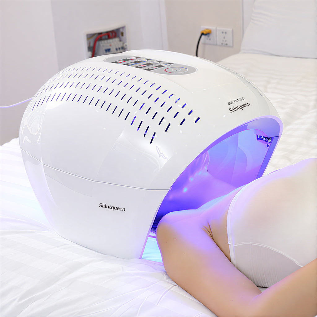 SQ1 เครื่องดูแลผิวด้วย LED 292 ดวง 4 โหมด แสงสีแดง สีน้ำเงิน และอินฟราเรด