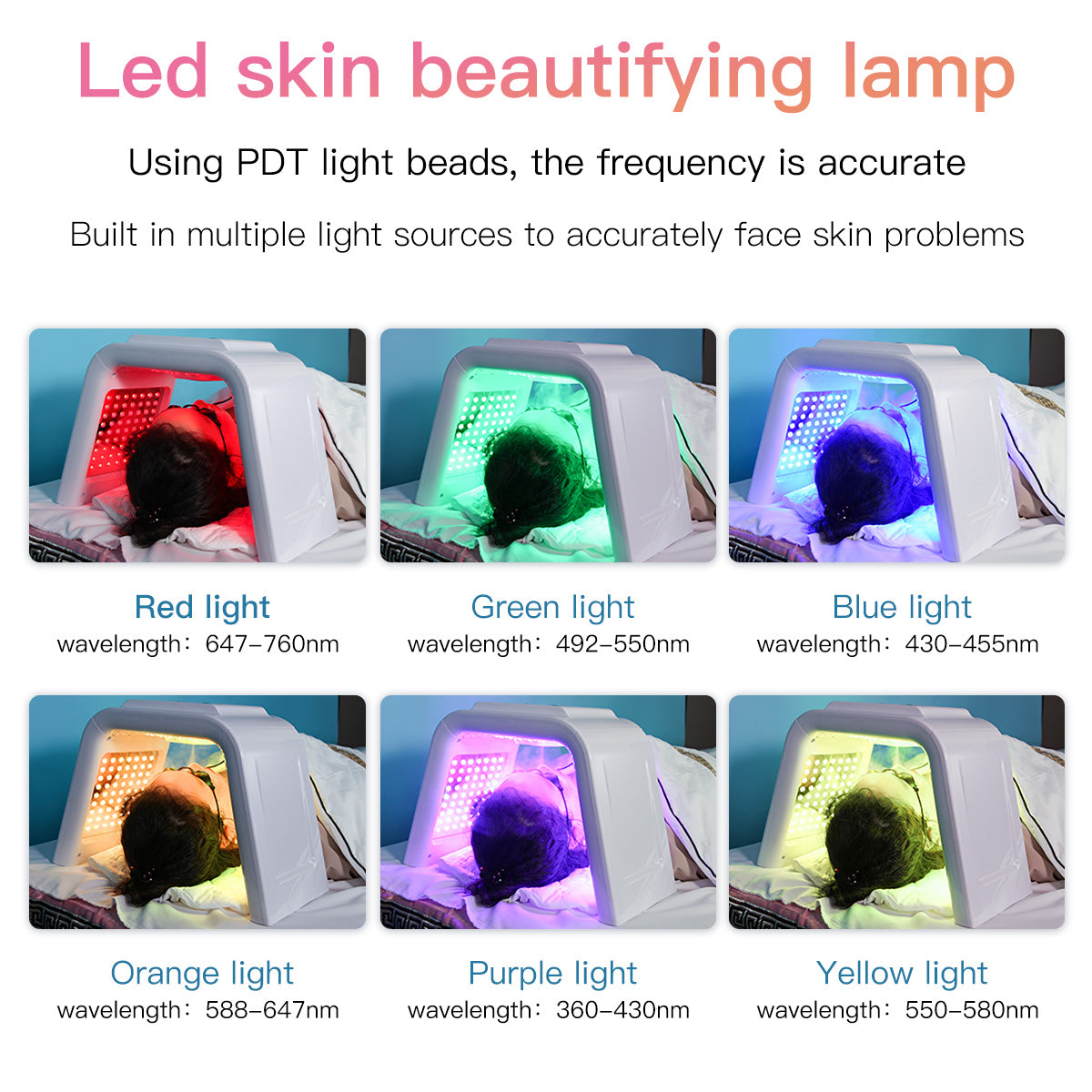 SQ75 เครื่องดูแลผิวหน้าและผิวกายด้วยแสง LED PDT 170 ดวง 7 สี แบบพับได้ พร้อมระบบพ่นละอองน้ำนาโนอัลตราโซนิกในตัว