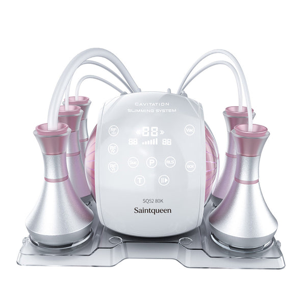 SQ52 Pro เครื่องคาวิเทชันอัลตราโซนิก 80K แบบ 5-in-1 พร้อม RF หลายขั้วและนวดสุญญากาศ สำหรับดูแลรูปร่าง นวดระบายน้ำเหลือง ผิวที่ดูกระชับ และริ้วรอยบนใบหน้า ลำคอ และลำตัว