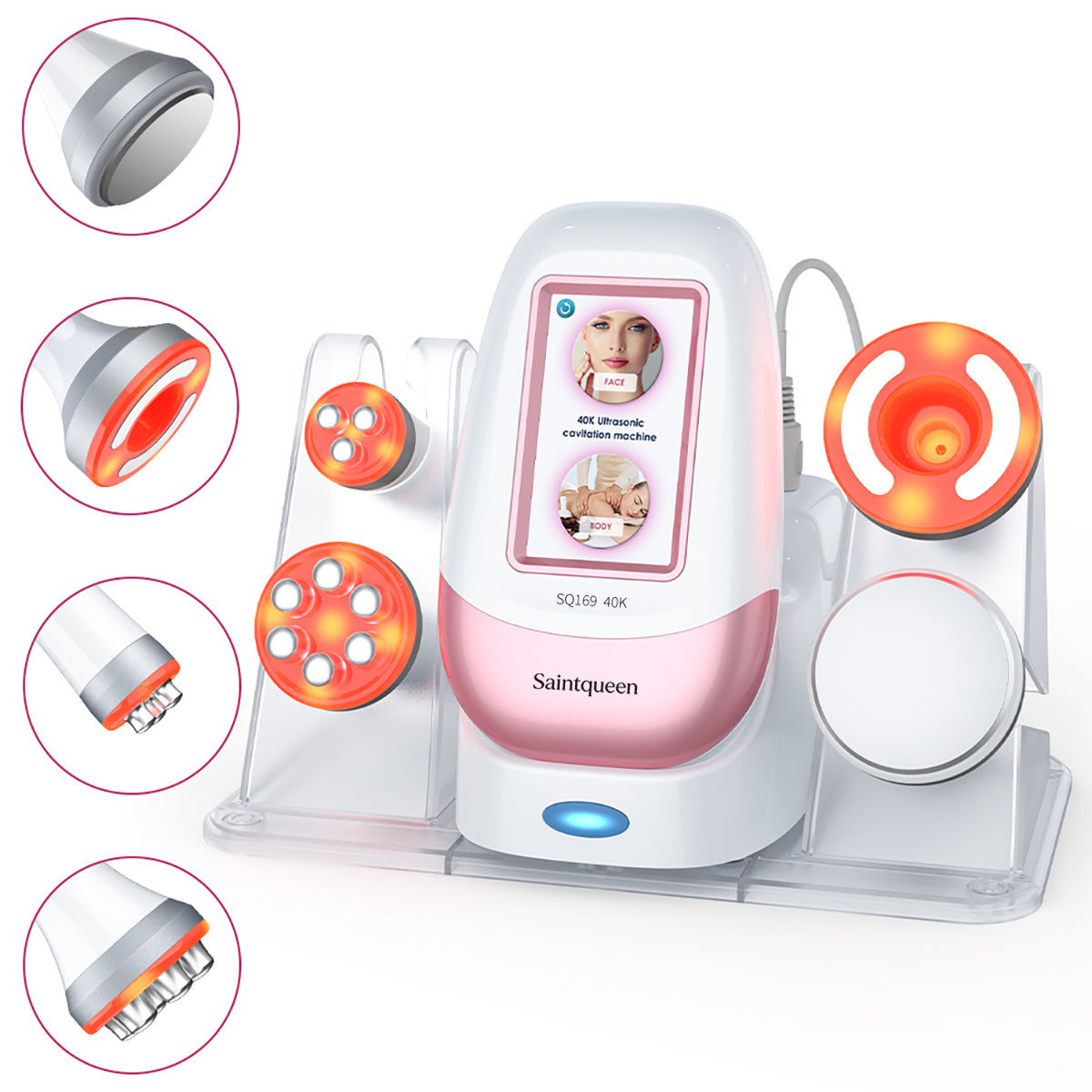 SQ169 Basic เครื่องคาวิเทชัน 40K แบบ 4-in-1 พร้อม RF หลายขั้วและนวดสุญญากาศ สำหรับดูแลรูปร่างและผิวหน้าให้ดูกระชับที่บ้าน