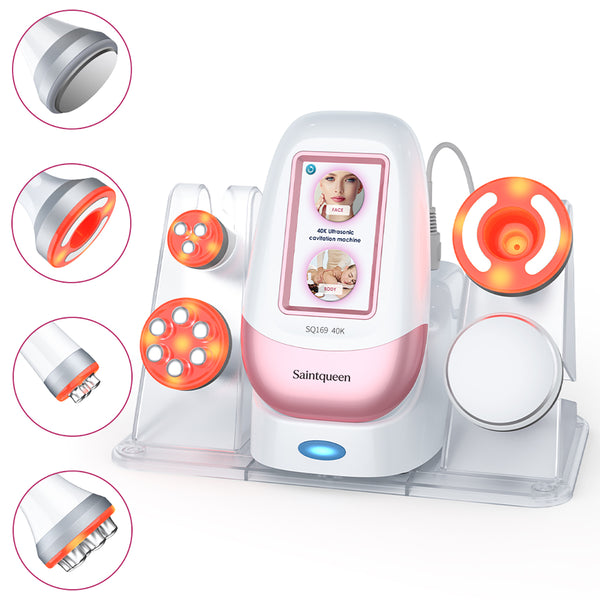 SQ169 Basic เครื่องคาวิเทชัน 40K แบบ 4-in-1 พร้อม RF หลายขั้วและนวดสุญญากาศ สำหรับดูแลรูปร่างและผิวหน้าให้ดูกระชับที่บ้าน