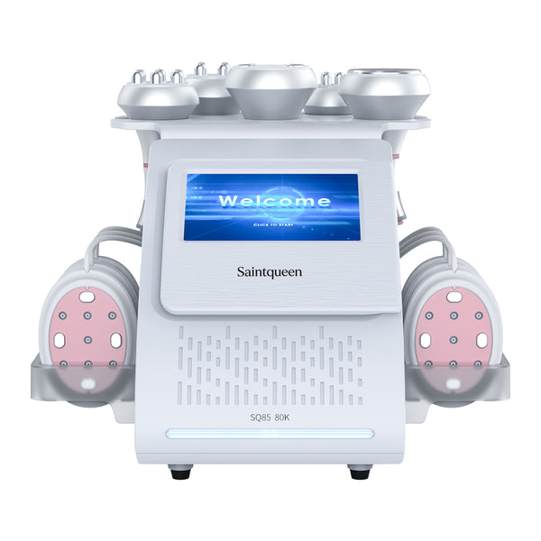 SQ85B Pro เครื่องคาวิเทชันอัลตราโซนิก 80K และ RF แบบ 6-in-1 พร้อมแผ่นเลเซอร์ + ไมโครเคอร์เรนต์