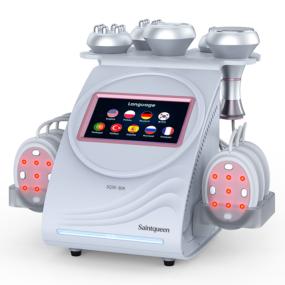 SQ90B Pro เครื่องคาวิเทชันอัลตราโซนิก 80K และ RF แบบ 6-in-1 พร้อมแผ่นเลเซอร์ + ไมโครเคอร์เรนต์ รูปสินค้าหลัก