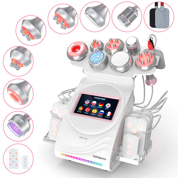 SQ90D Plus เครื่องคาวิเทชันอัลตราโซนิก 80K และ RF แบบ 9-in-1 พร้อมแผ่นเลเซอร์