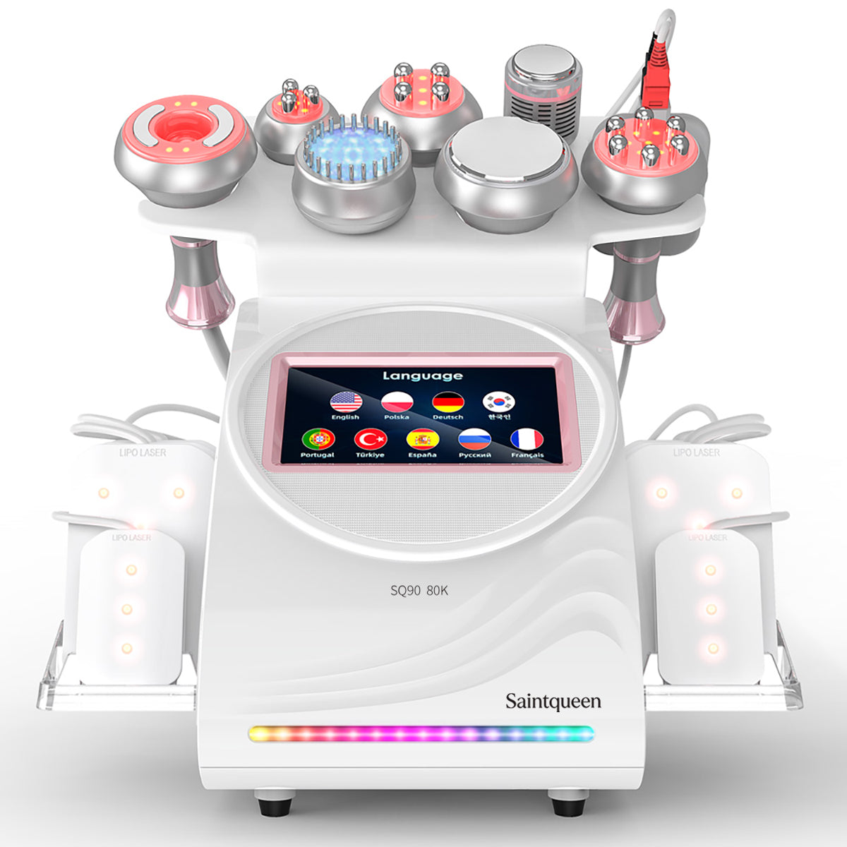 SQ90D Plus เครื่องคาวิเทชันอัลตราโซนิก 80K และ RF แบบ 9-in-1 พร้อมแผ่นเลเซอร์