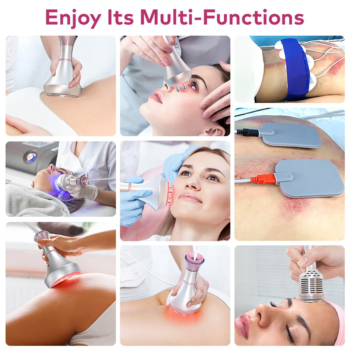 SQ90E Plus เครื่องคาวิเทชันอัลตราโซนิก 80K และ RF แบบ 9-in-1 พร้อมแผ่นเลเซอร์ + ไมโครเคอร์เรนต์