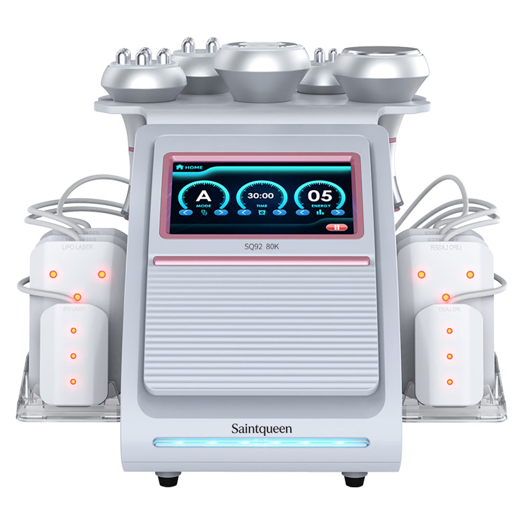 SQ92C Pro เครื่องคาวิเทชันอัลตราโซนิก 80K และ RF แบบ 6-in-1 พร้อมแผ่นเลเซอร์
