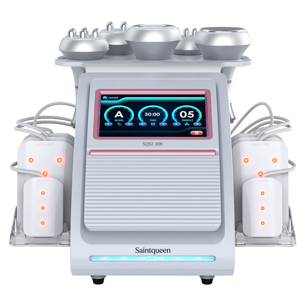 SQ92C Pro เครื่องคาวิเทชันอัลตราโซนิก 80K และ RF แบบ 6-in-1 พร้อมแผ่นเลเซอร์