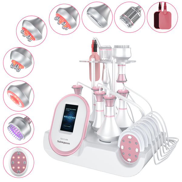 SQ121D Plus เครื่องคาวิเทชัน 80K แบบ 9-in-1 พร้อมแผ่นไมโครเคอร์เรนต์และ RF สุญญากาศหลายขั้ว เพื่อดูแลรูปร่าง ผิวดูกระชับและอ่อนเยาว์