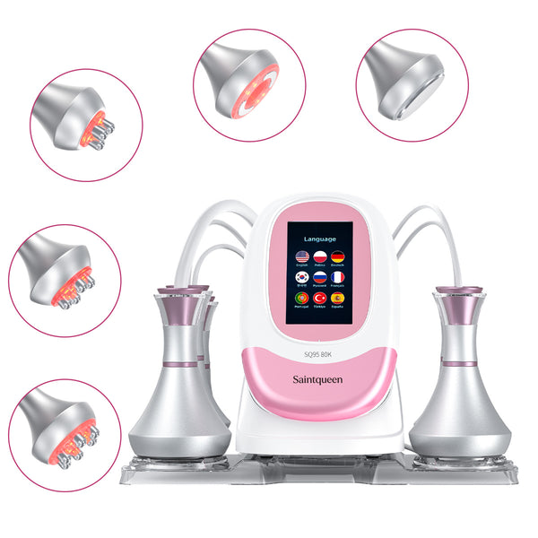 SQ95A Pro เครื่องคาวิเทชัน 80K แบบ 5-in-1 พร้อม RF หลายขั้วและนวดสุญญากาศ สำหรับดูแลรูปร่างและผิวหน้าให้ดูกระชับ