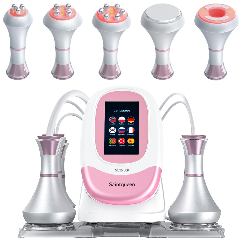 SQ95A Pro เครื่องคาวิเทชัน 80K แบบ 5-in-1 พร้อม RF หลายขั้วและนวดสุญญากาศ สำหรับดูแลรูปร่างและผิวหน้าให้ดูกระชับ