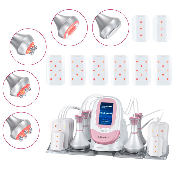 SQ95C Pro เครื่องคาวิเทชัน 80K แบบ 6-in-1 พร้อม RF หลายขั้ว สุญญากาศ และเลเซอร์ สำหรับดูแลรูปร่าง ผิวที่ดูกระชับ และริ้วรอยบนใบหน้า