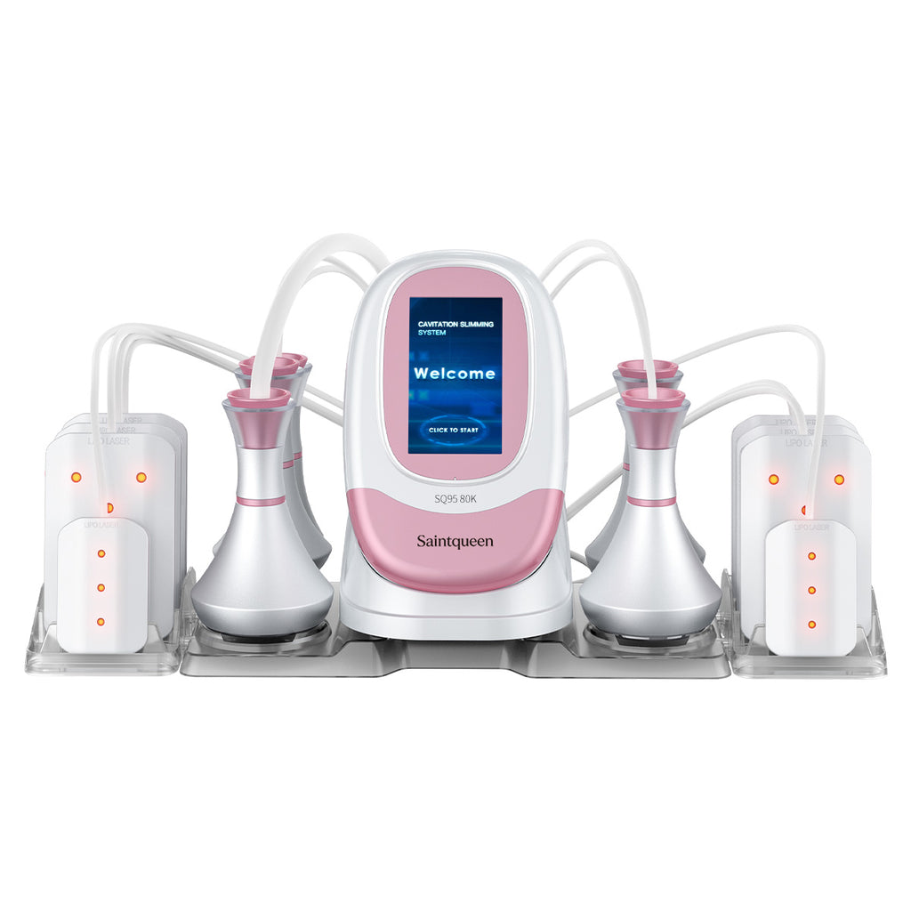 SQ95C Pro เครื่องคาวิเทชัน 80K แบบ 6-in-1 พร้อม RF หลายขั้ว สุญญากาศ และเลเซอร์ สำหรับดูแลรูปร่าง ผิวที่ดูกระชับ และริ้วรอยบนใบหน้า