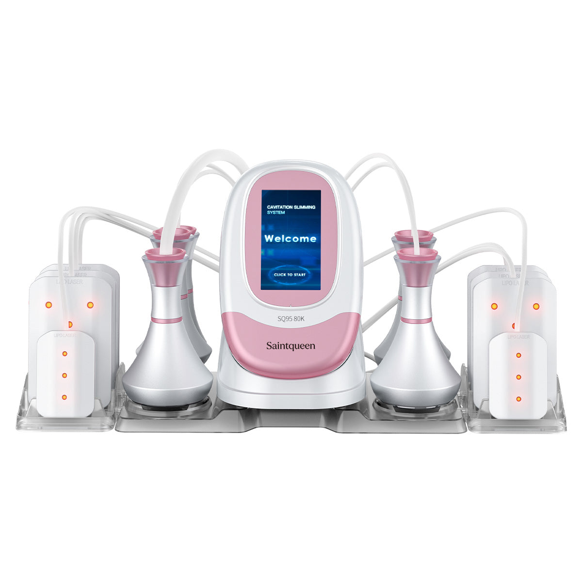 SQ95C Pro เครื่องคาวิเทชัน 80K แบบ 6-in-1 พร้อม RF หลายขั้ว สุญญากาศ และเลเซอร์ สำหรับดูแลรูปร่าง ผิวที่ดูกระชับ และริ้วรอยบนใบหน้า