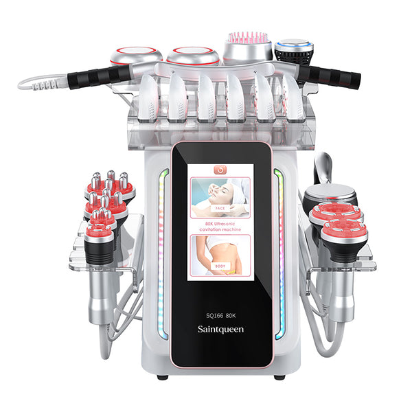 SQ166 Ultra เครื่องคาวิเทชันอัลตราโซนิก 80K และ RF 13-in-1 พร้อมแผ่นเลเซอร์ + ไมโครเคอร์เรนต์