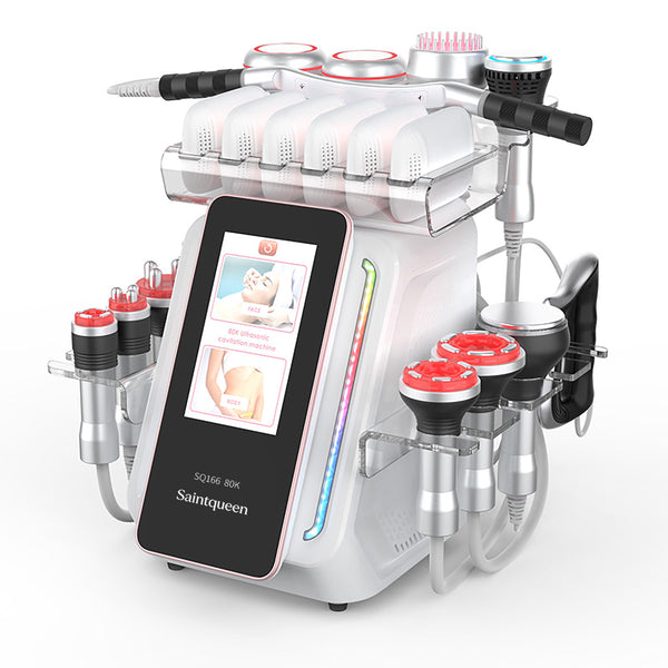 SQ166 Ultra เครื่องคาวิเทชันอัลตราโซนิก 80K และ RF 13-in-1 พร้อมแผ่นเลเซอร์ + ไมโครเคอร์เรนต์