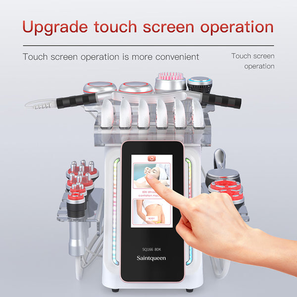 SQ166 Ultra เครื่องคาวิเทชันอัลตราโซนิก 80K และ RF 13-in-1 พร้อมแผ่นเลเซอร์ + ไมโครเคอร์เรนต์