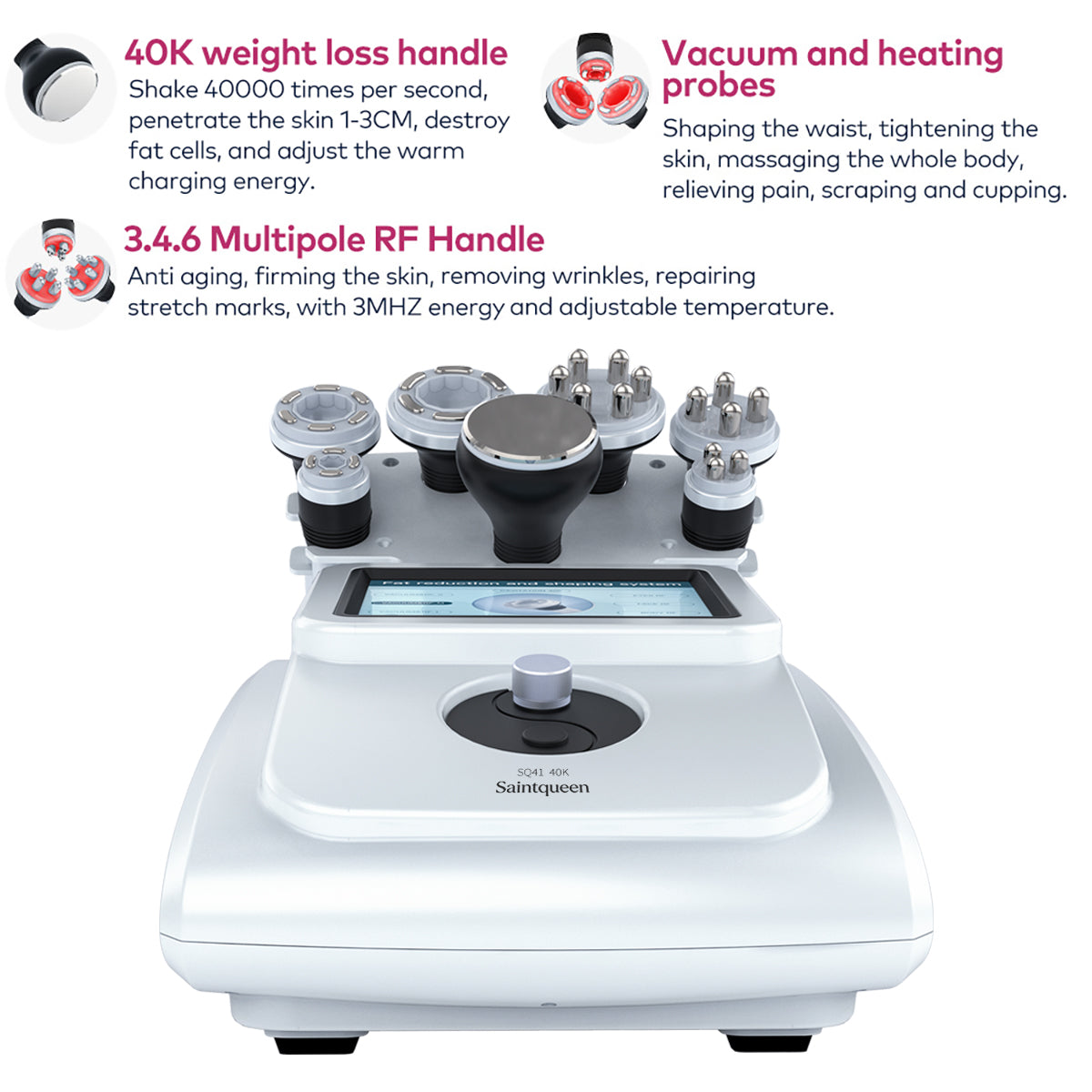 SQ41 เครื่องคาวิเทชัน 40K และ RF เพื่อความงาม 7-in-1