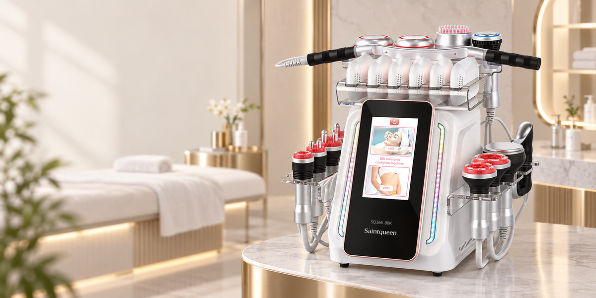 SaintQueen SQ166 Ultra body contouring system in a premium clinic, desktop hero
